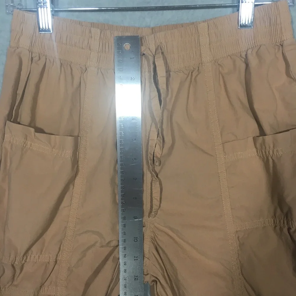 Aerie XS Tan Cargo Pants Lightweight Drawstring Tie Cuffs Elastic High‎ Waist